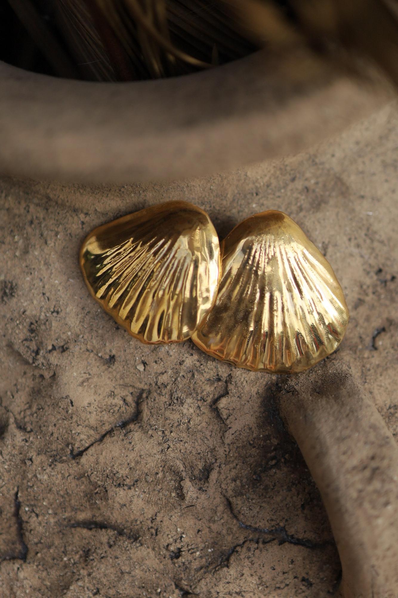 Серьги "Морская"золотые