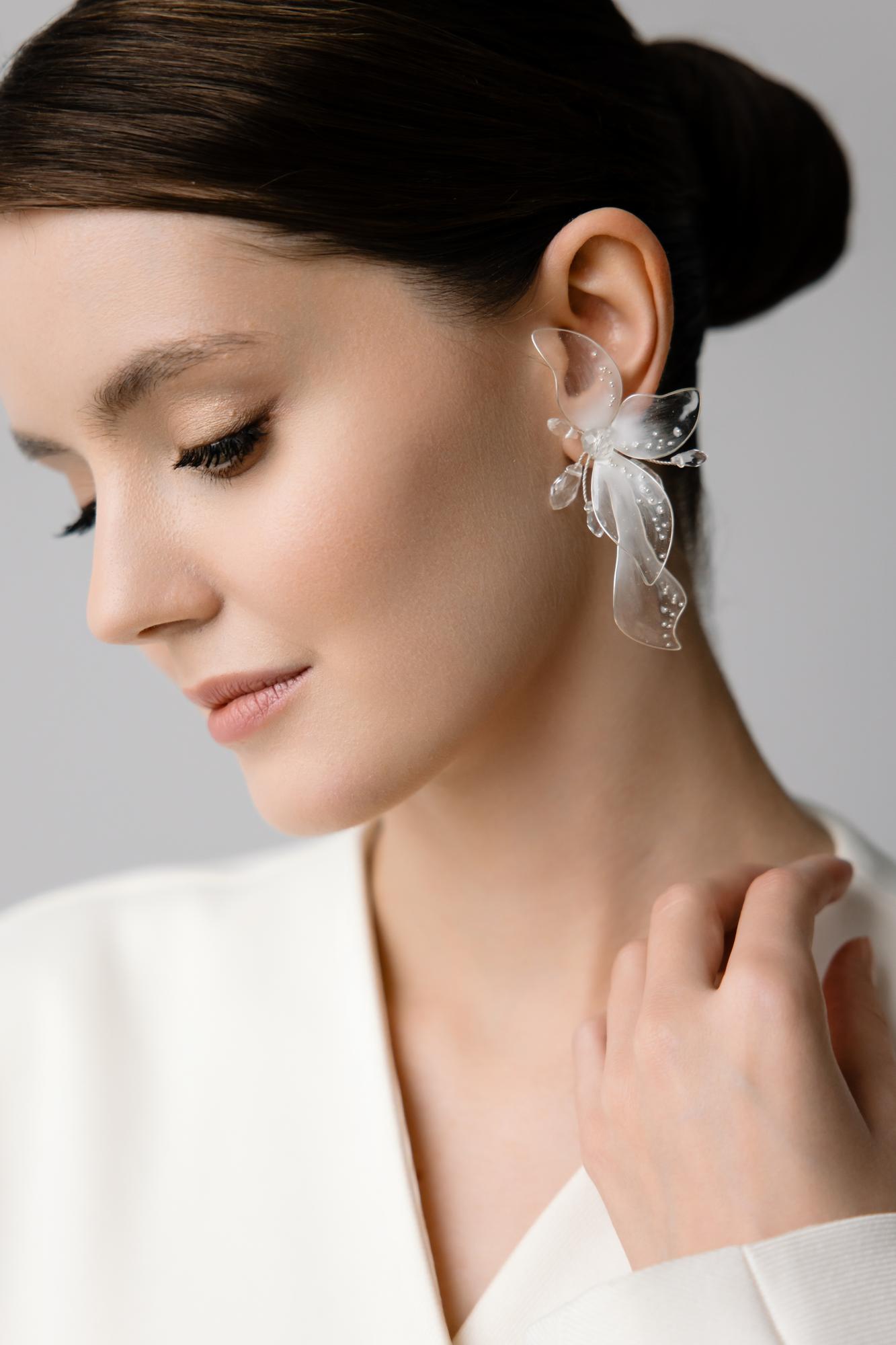 моносерьги, моносерьга, серьги для невесты, свадебные серьги, свадебные серьги спб, свадебный бижутерия, серьги для невесты купить