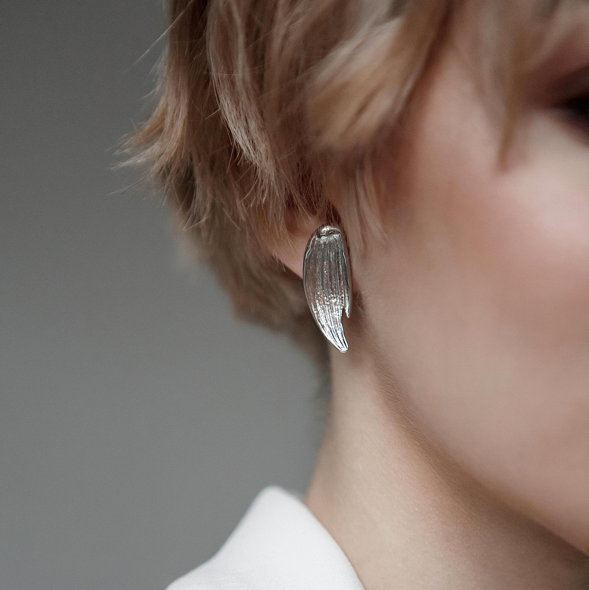 серьги на каждый день, повседневные серьги, серьги крылья, серьги спб, купить серьги спб