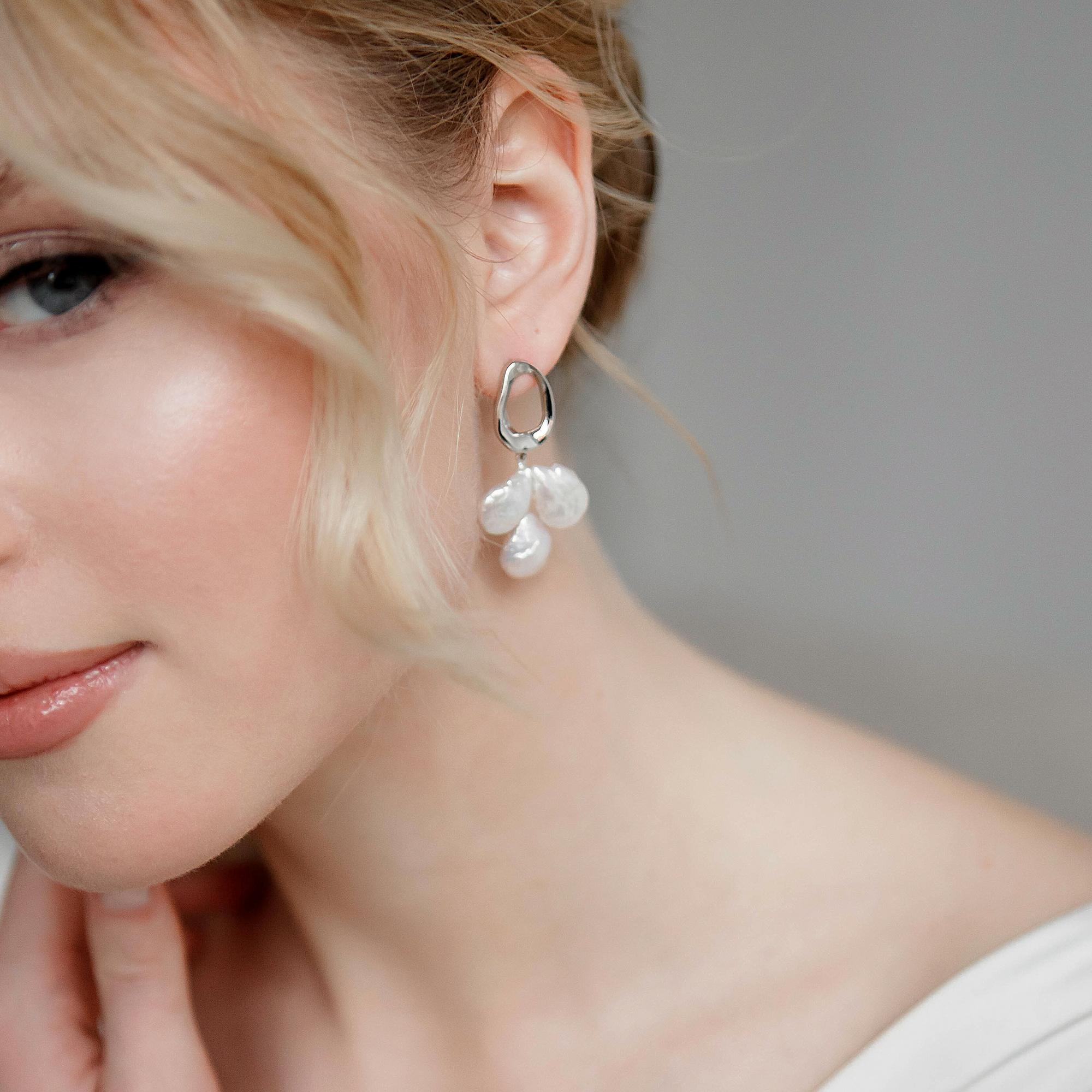 серьги для невесты, свадебные серьги, свадебные серьги спб, свадебный бижутерия, серьги с жемчугом купить