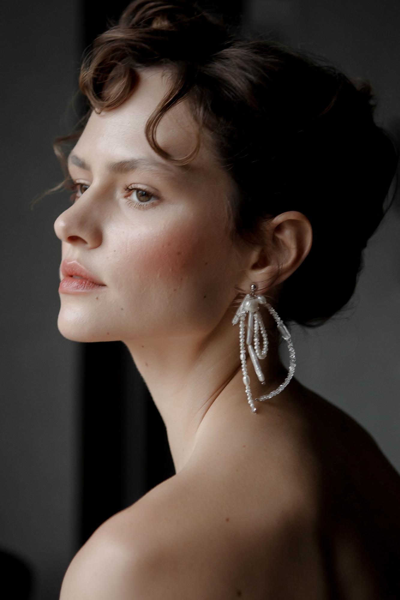 серьги с жемчугом, серьги на свадьбу, свадебные серьги, серьги спб, купить серьги спб, серьги с барочным жемчугом купить