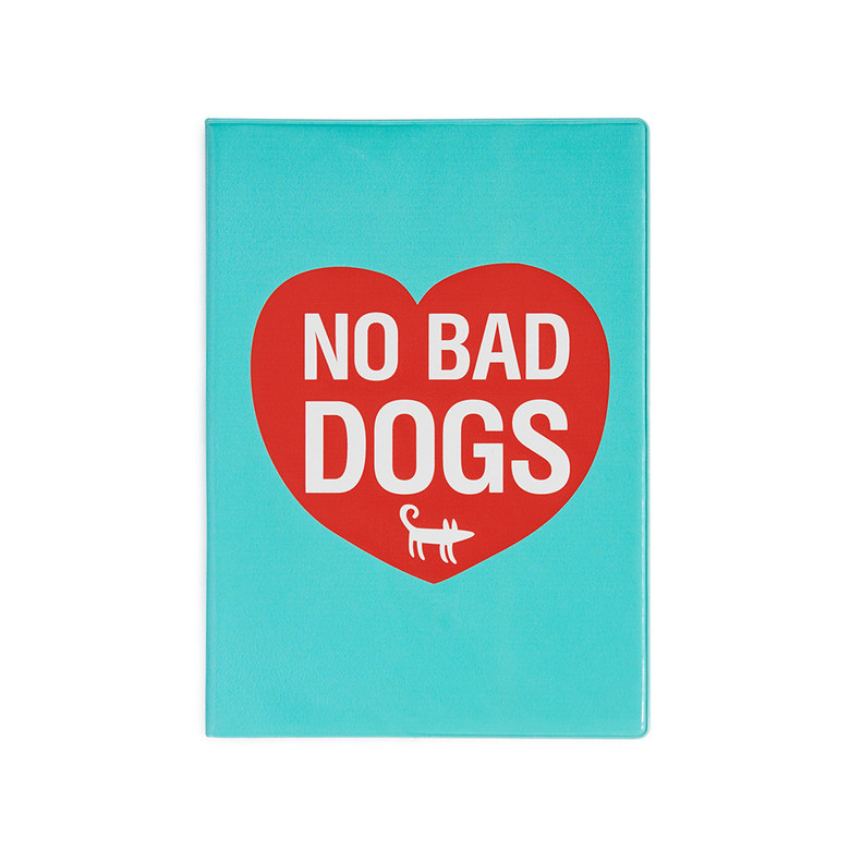 Обложка для ветпаспорта NO BAD DOGS в твёрдом переплёте