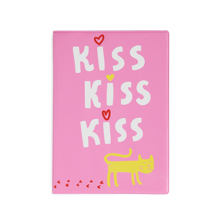 Обложка для ветпаспорта КИС-КИС-КИС в твёрдом переплете