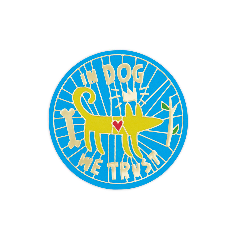 Наклейка IN DOG WE TRUST