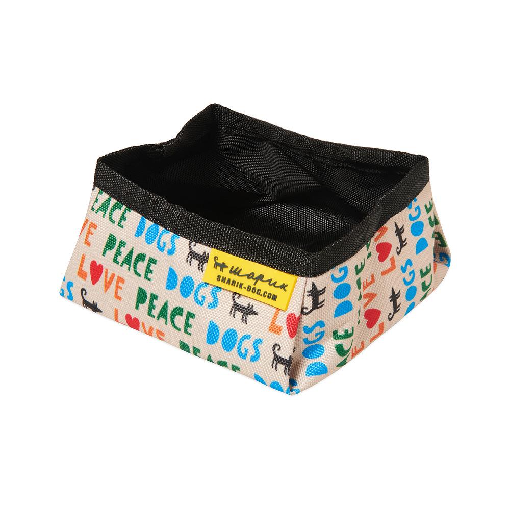 Миска складная LOVE PEACE DOGS