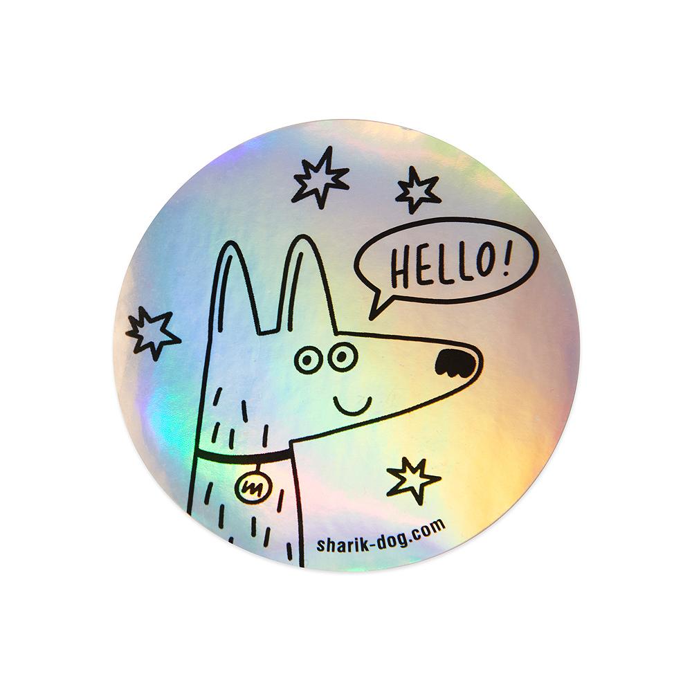 Наклейка голографическая HELLO!
