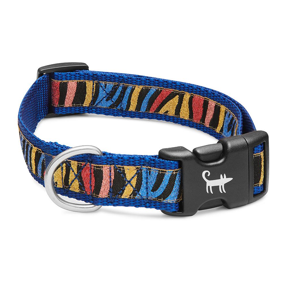 Ошейник для собаки ДИКАЯ ЗЕБРА (синий)