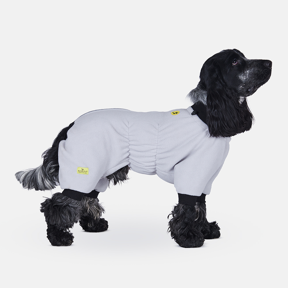 Флисовый комбинезон СВЕТЛО-СЕРЫЙ