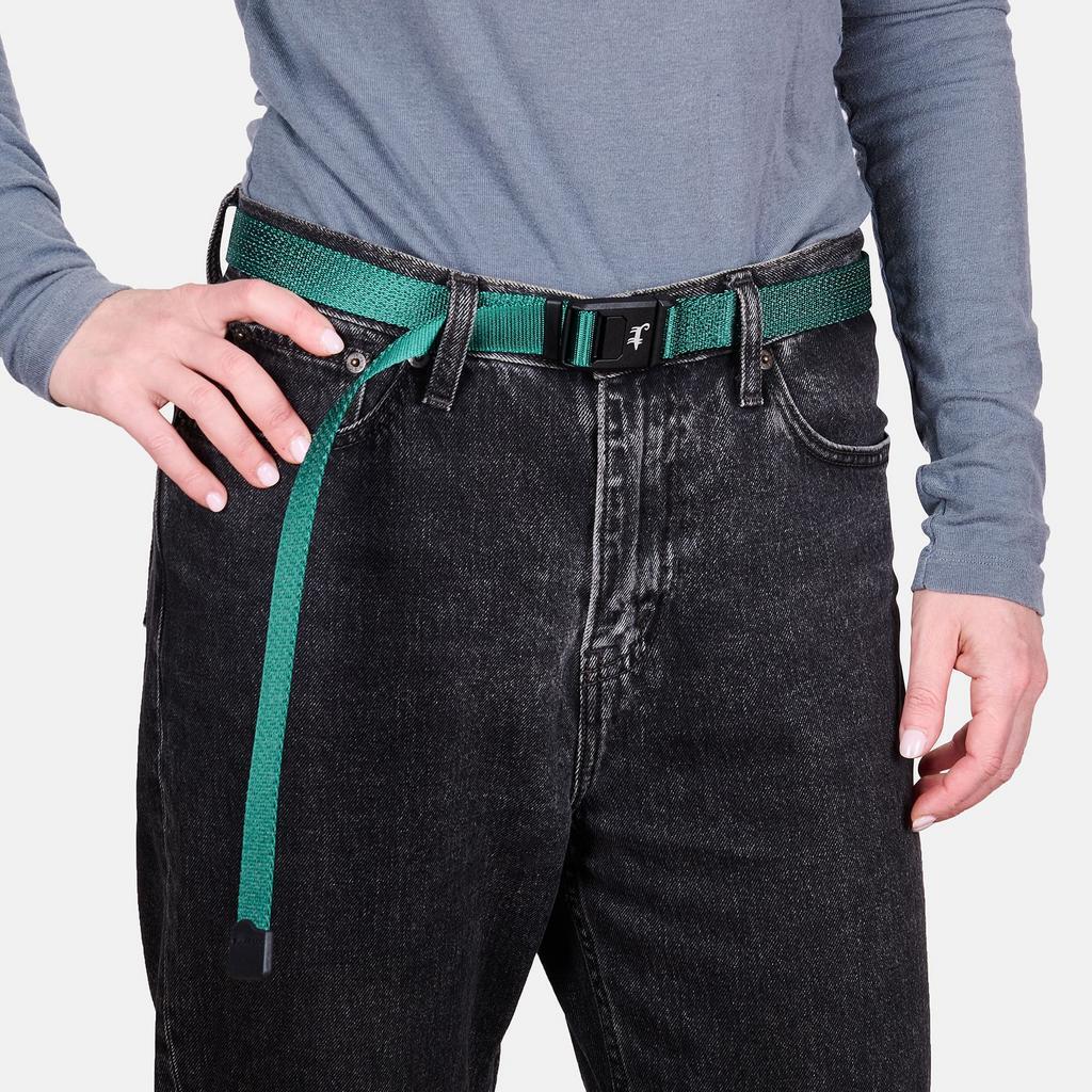 Ремень для человека Я тебя УВИДЕЛ! (изумрудный, светоотражающий)