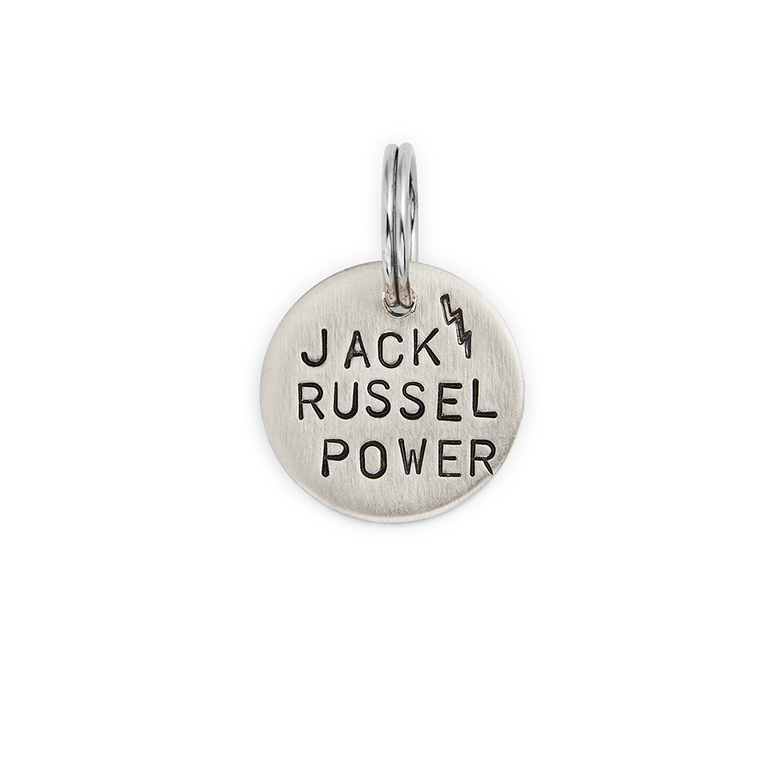 Адресник ДЖЕК РАССЕЛ (латунь/мельхор, 25/32 мм)