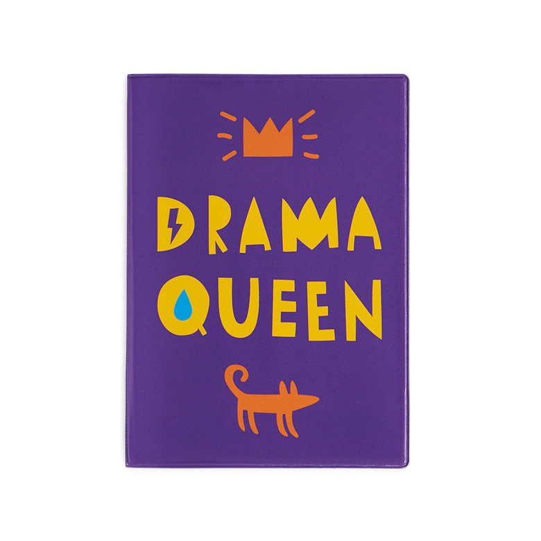 Обложка для ветпаспорта DRAMA QUEEN в твёрдом переплёте