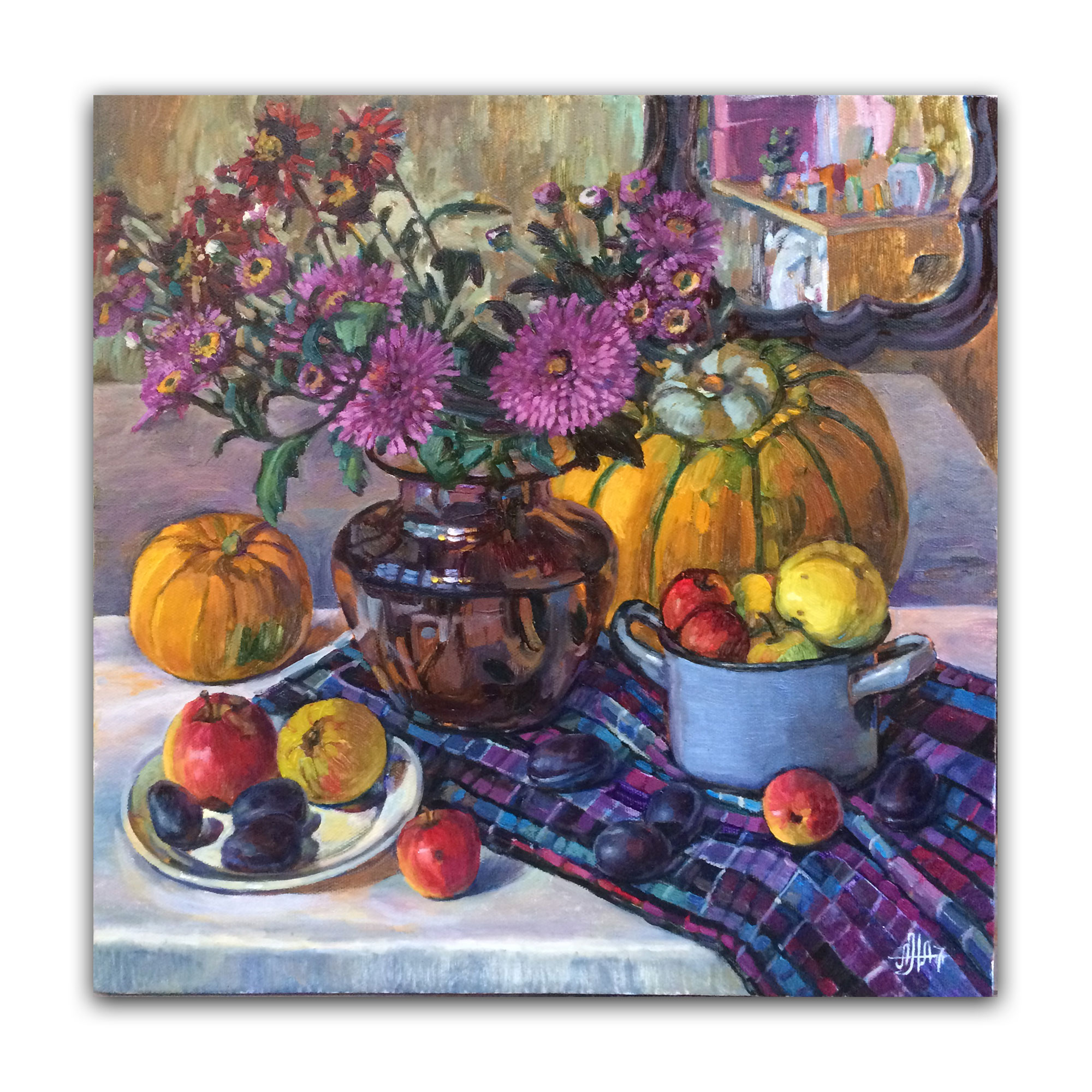 Картина "Натюрморт с тыквами"