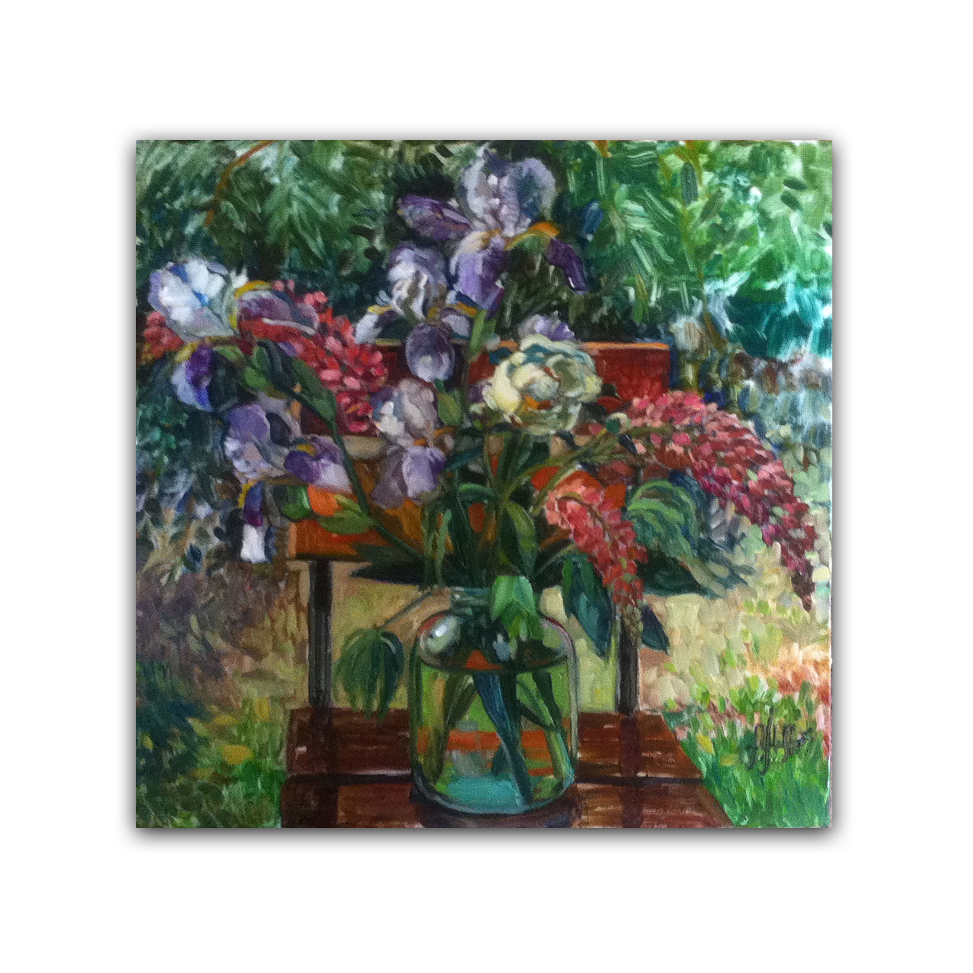 Картина "Ирисы в саду"