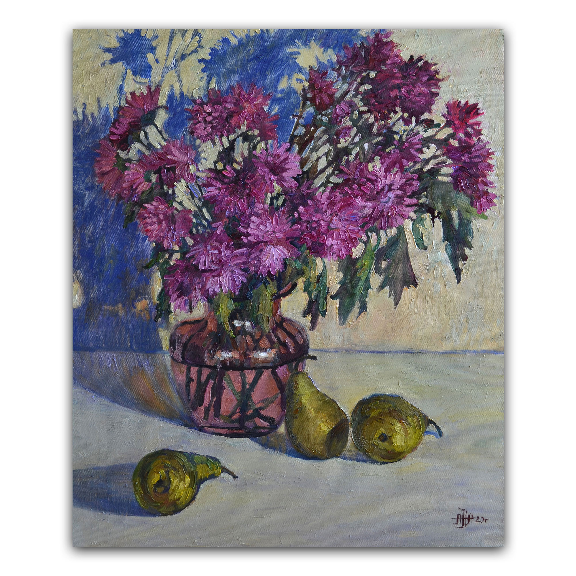 Картина "Хризантемы и груши"