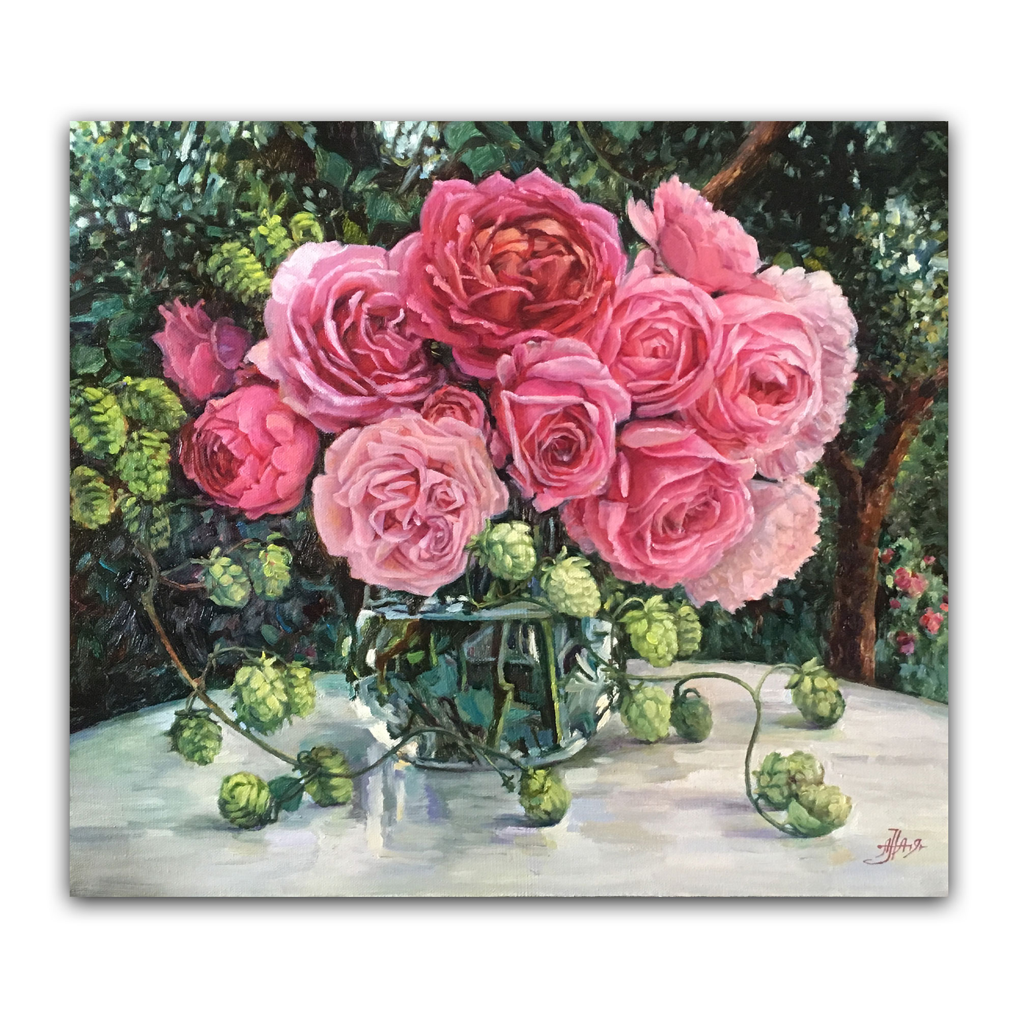 Картина "Розы Светланы - розовые" - на заказ!