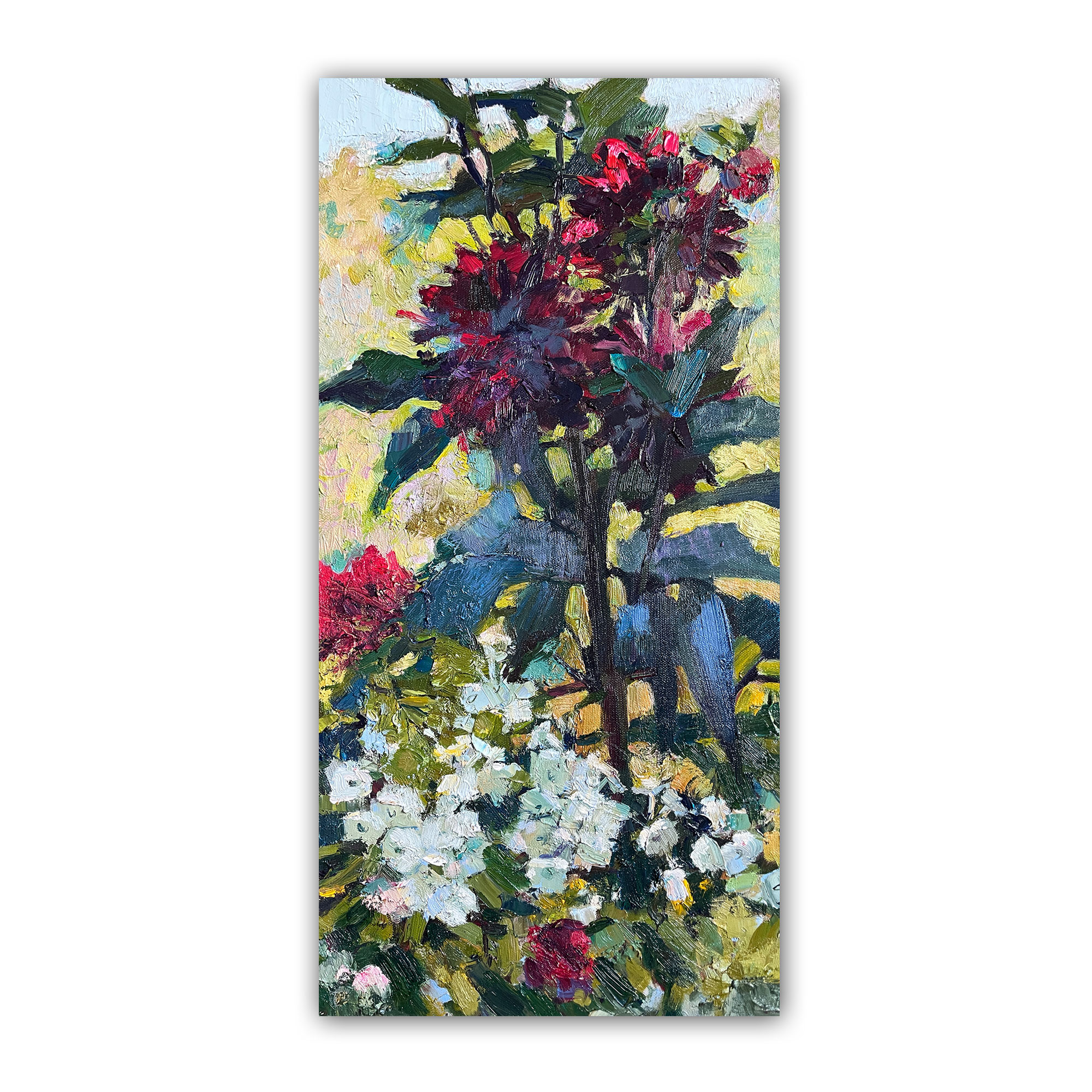 Картина "Георгины и флоксы"