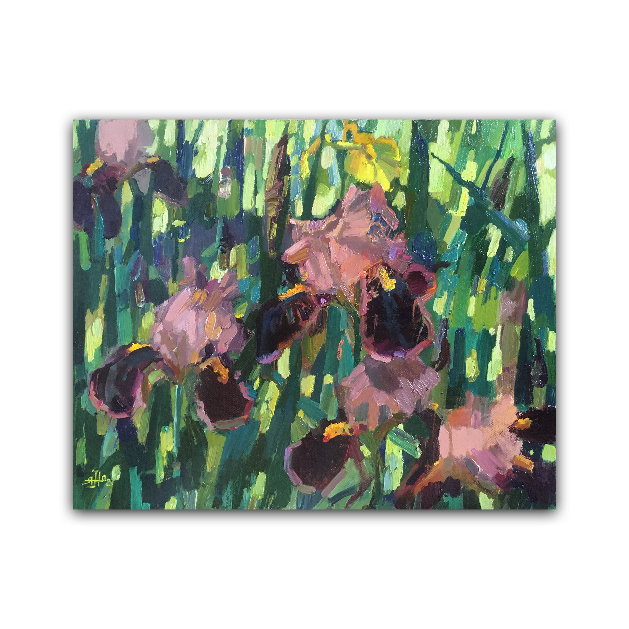 Картина "Ирисы и солнце"