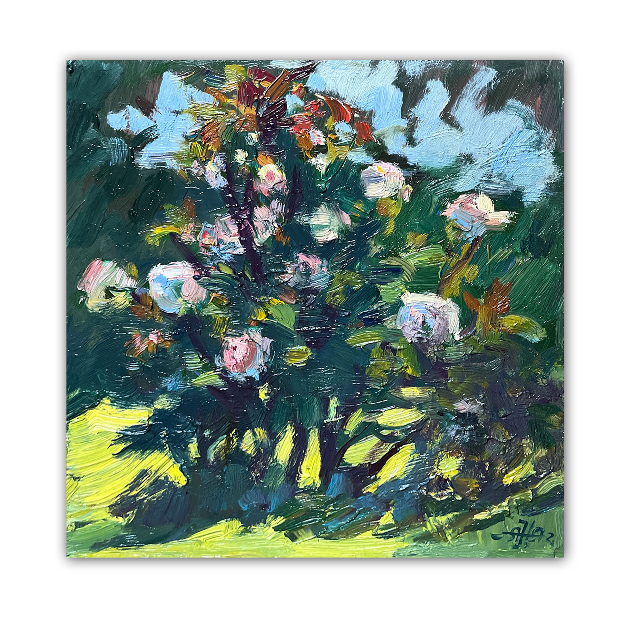 Картина "Розы и солнышко"