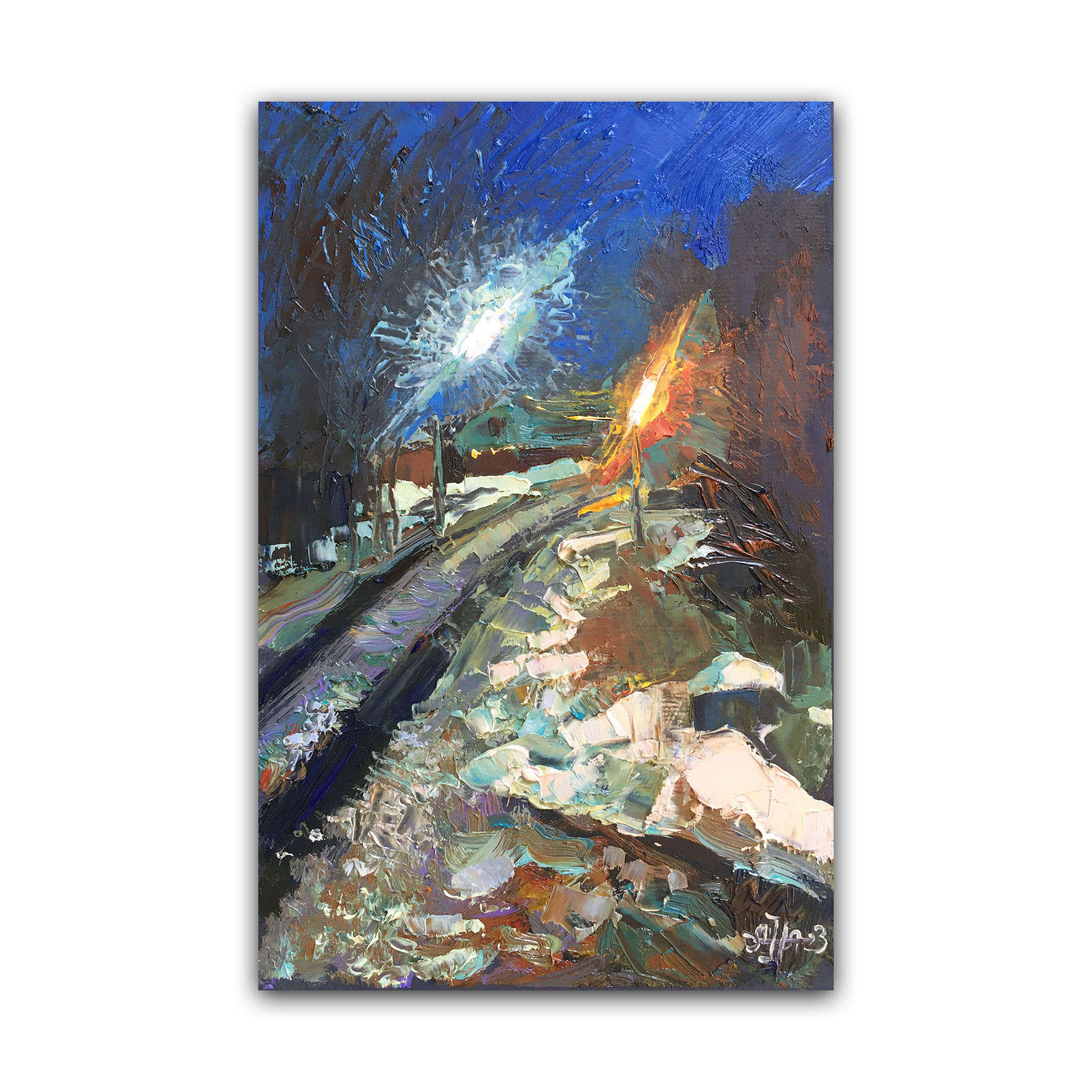 Картина "Серия Прогулки по деревне. Встретились"