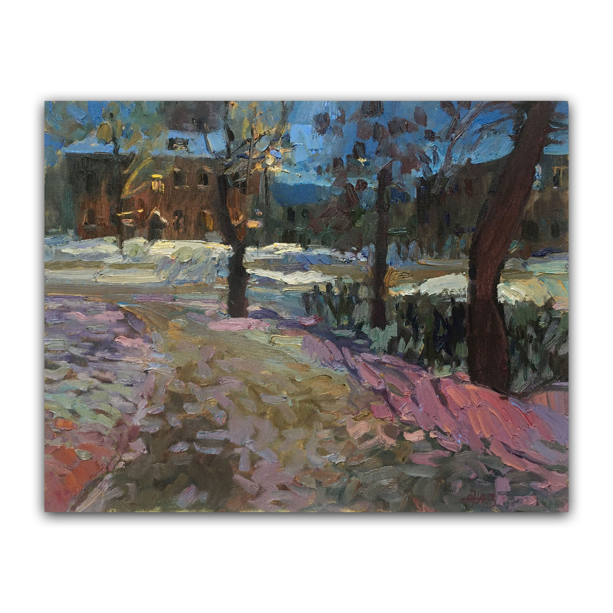 Картина "Серия Огни города. Начало января"