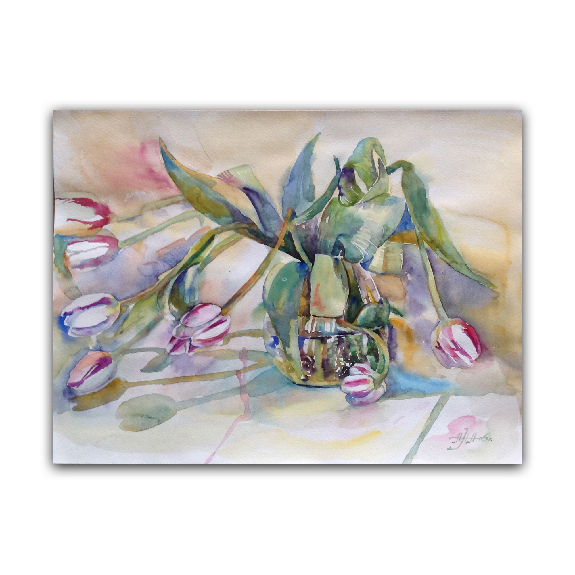 Картина "Белые тюльпаны 2"