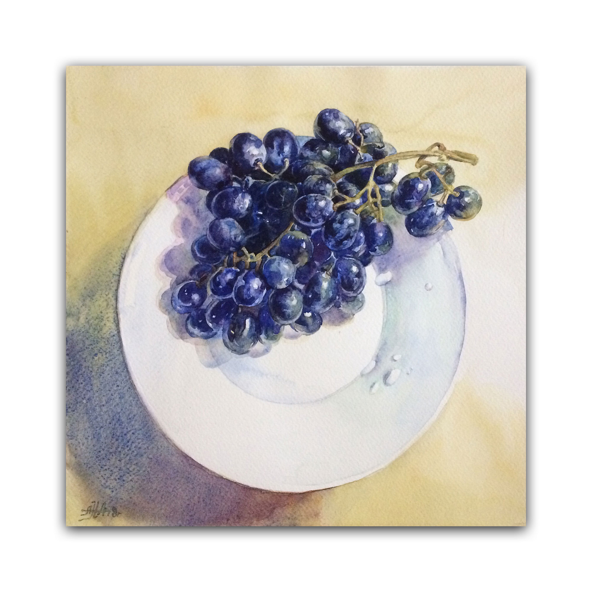 Картина "Виноград и капли"