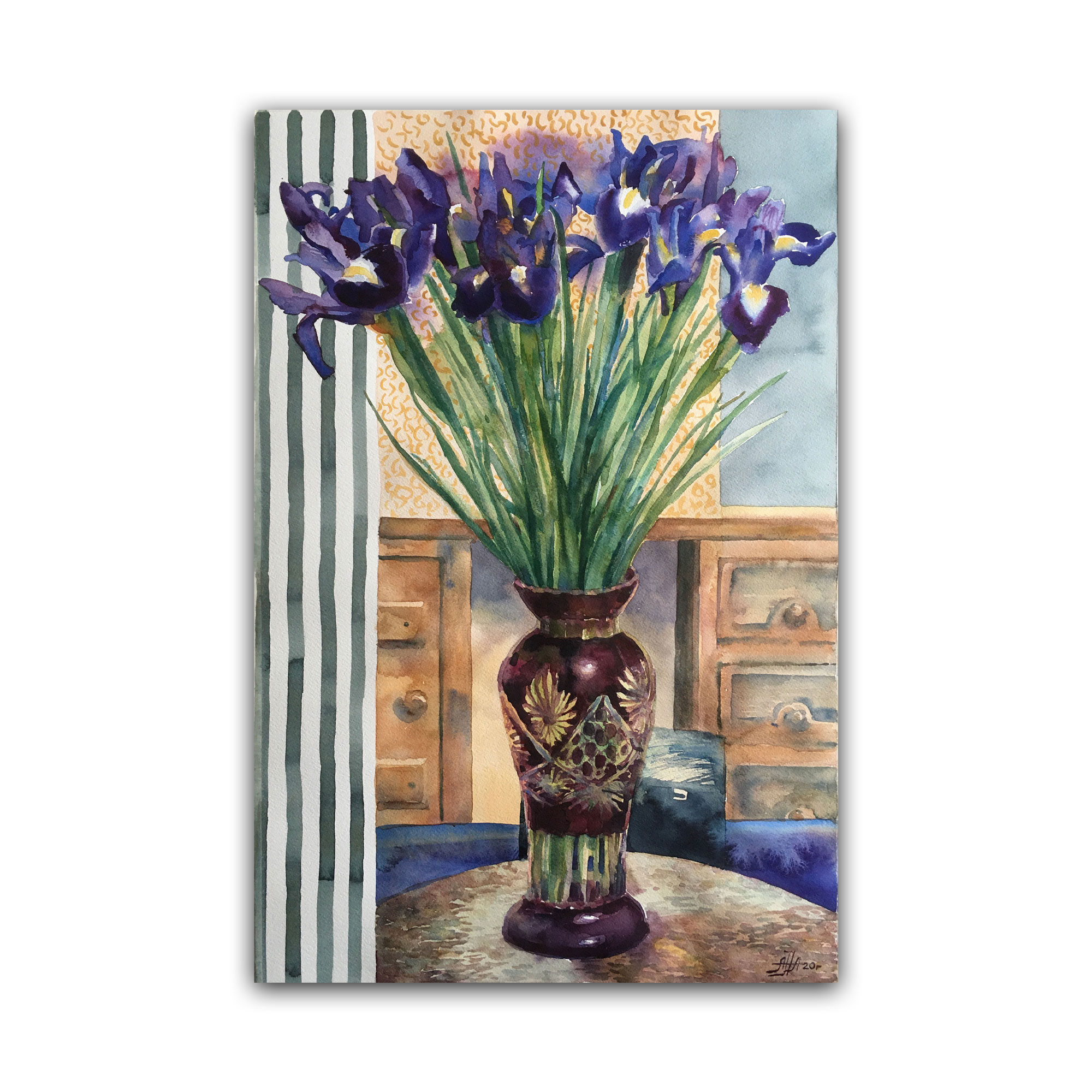 Картина "Ирисы и полосы"
