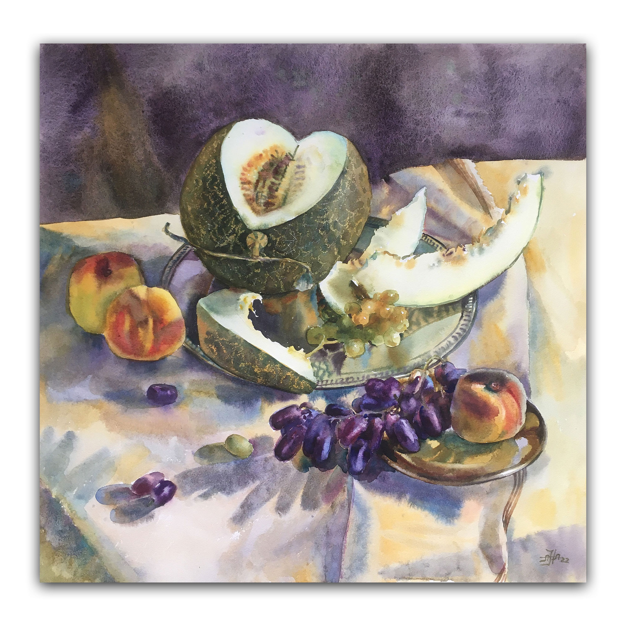 Картина "Дыня и персики"