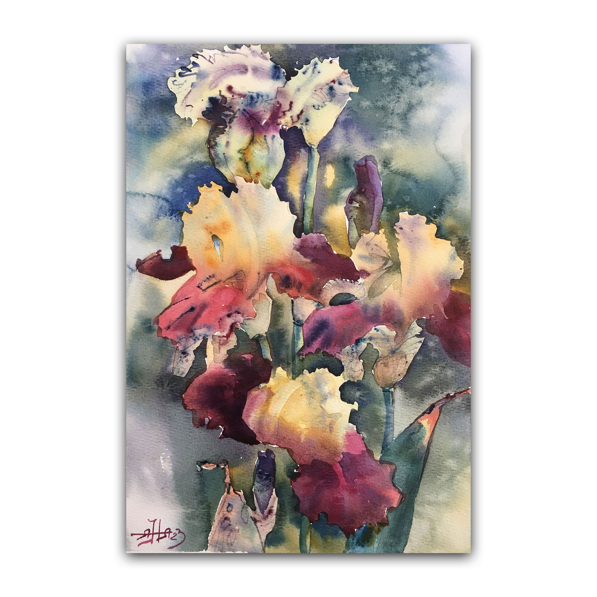 Картина "Ирисы жёлто-красные"