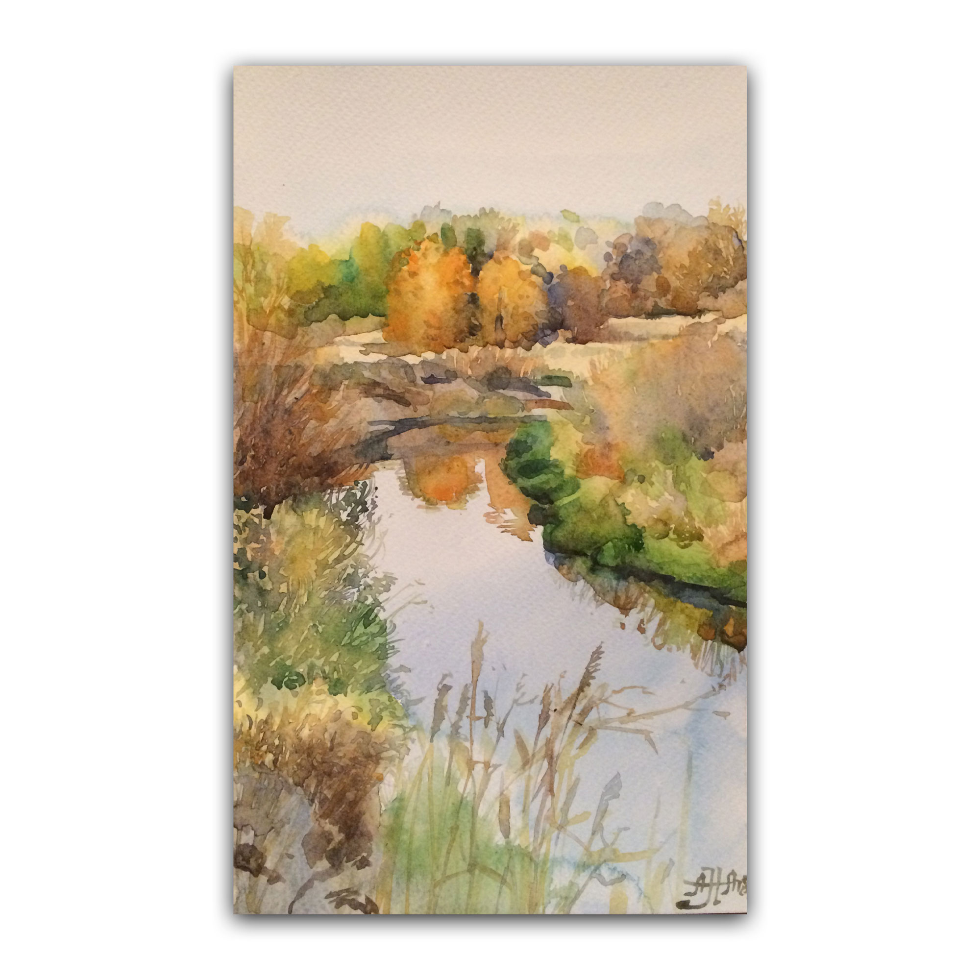 Картина "Осенняя река"