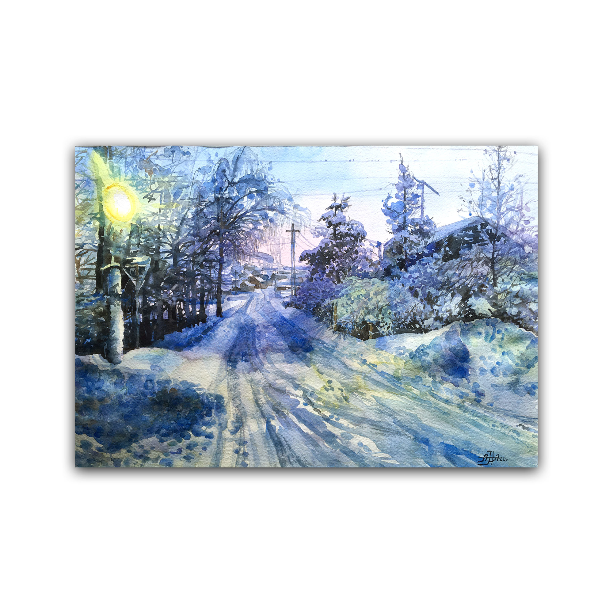 Картина "Рождественская деревня"