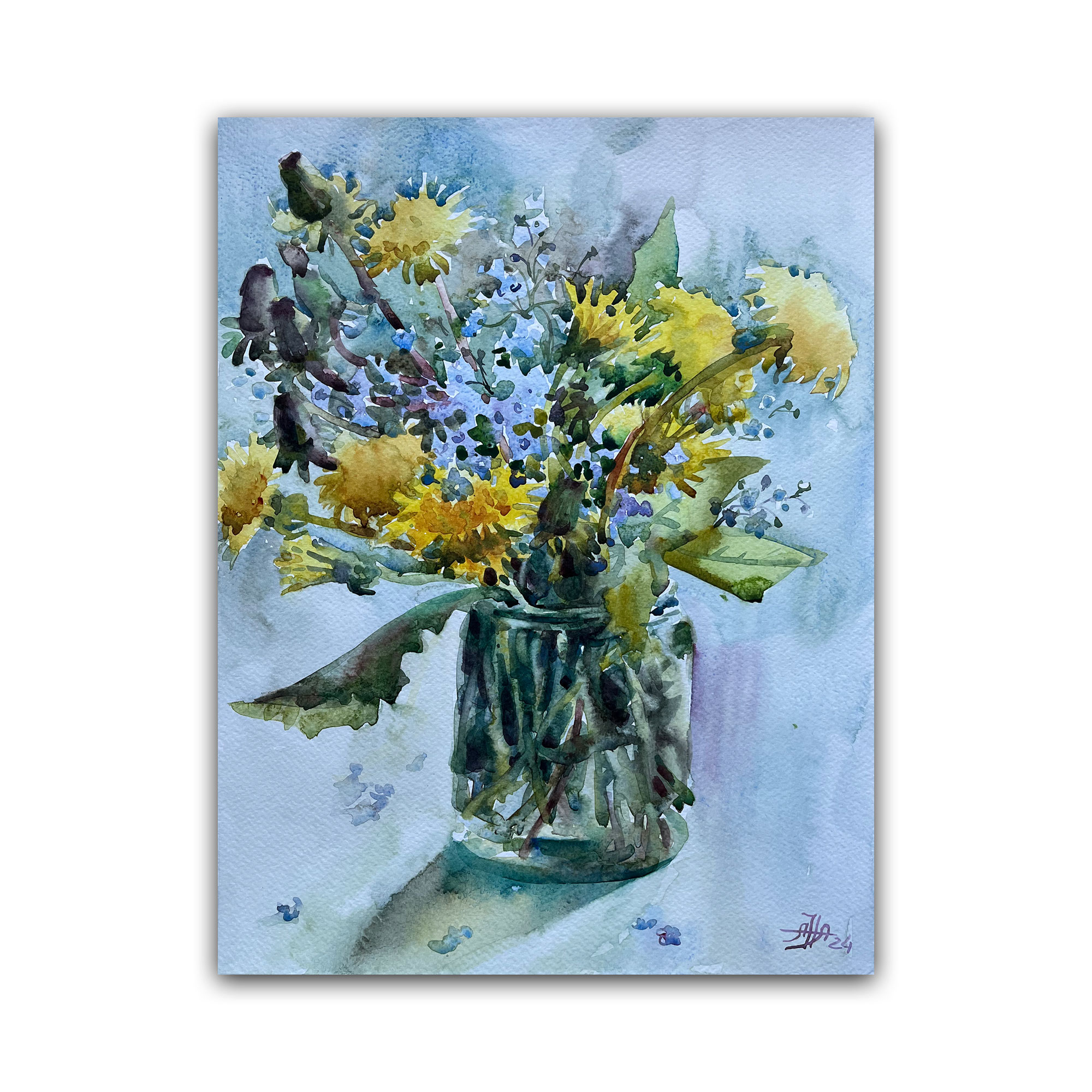 Картина "Одуванчики. Утро"