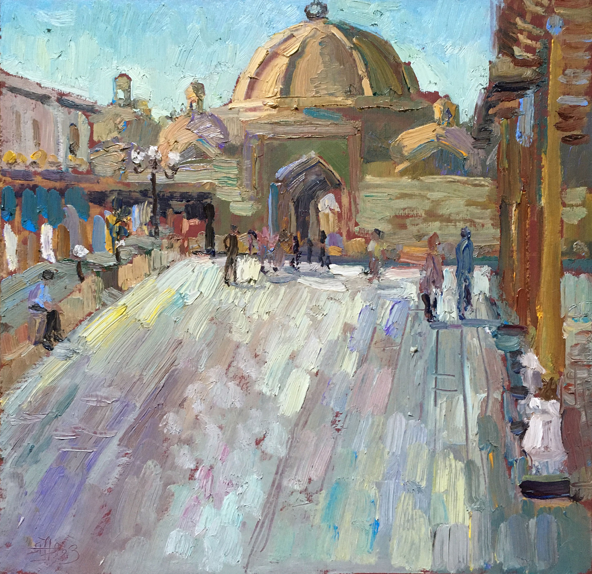 Картина "Серебряный вечер в Бухаре"