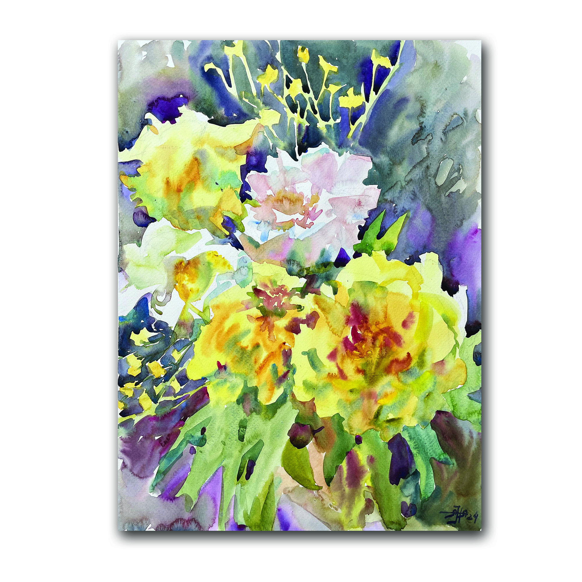 Картина "Жёлтые пионы"