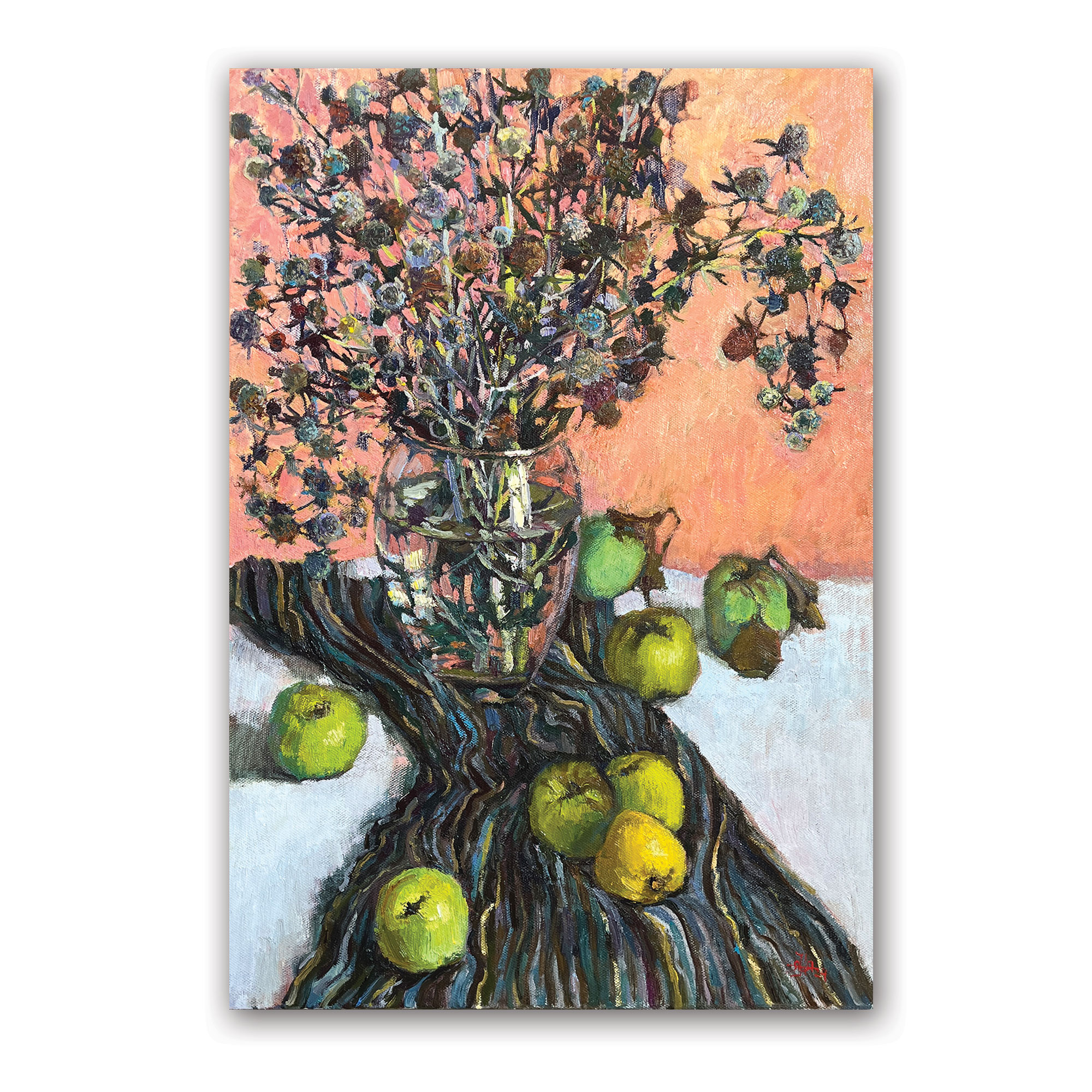 Картина "Колючки и яблоки"