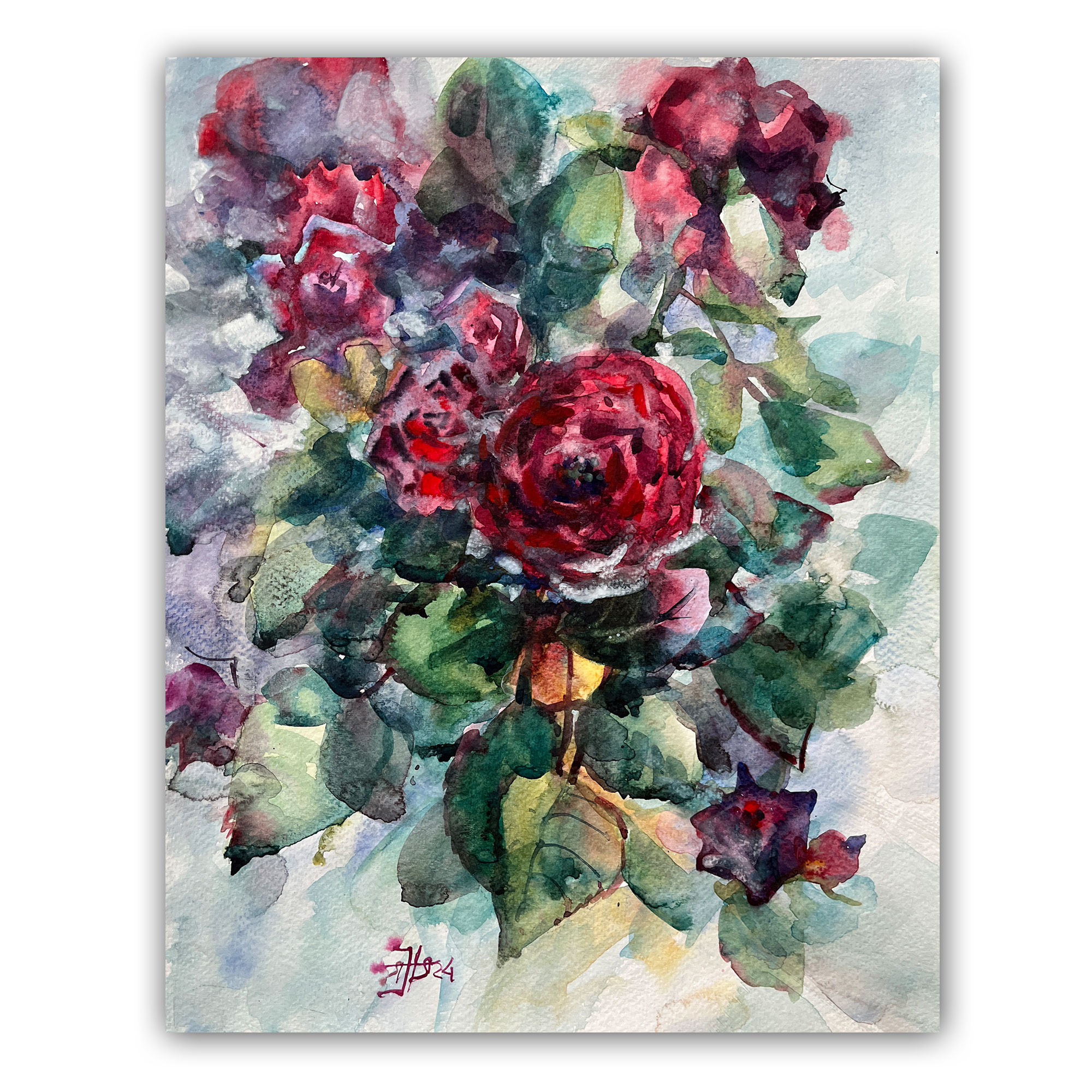 Картина "Зимние розы. Фантазия"