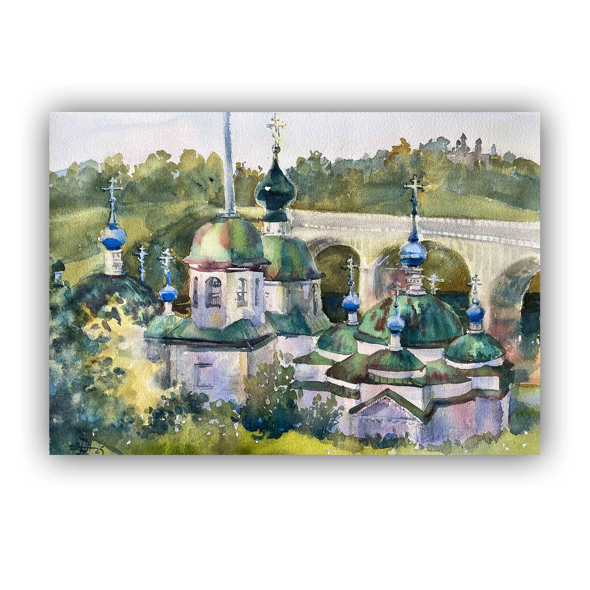 Картина "Голубые купола Старицы"