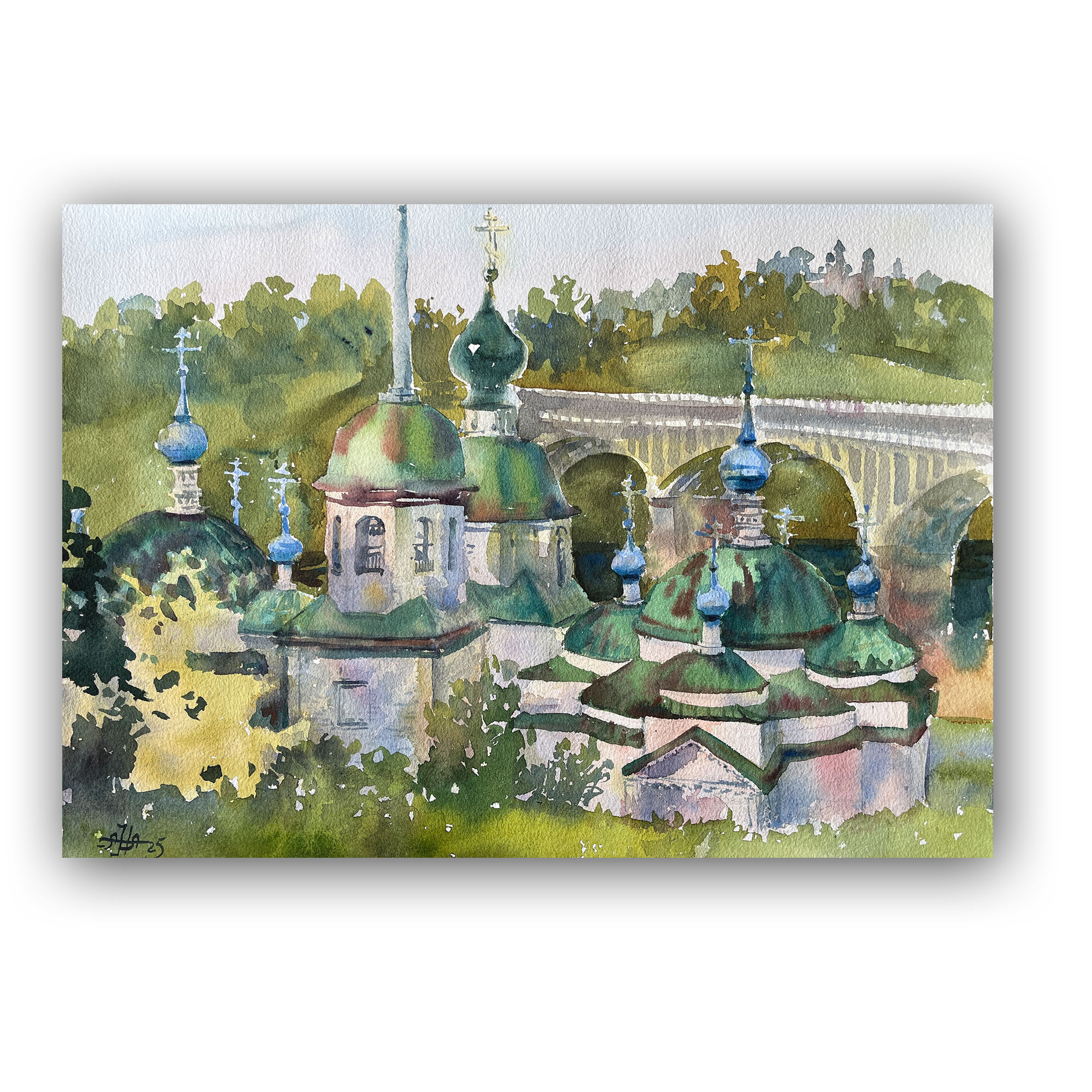 Картина "Голубые купола Старицы"
