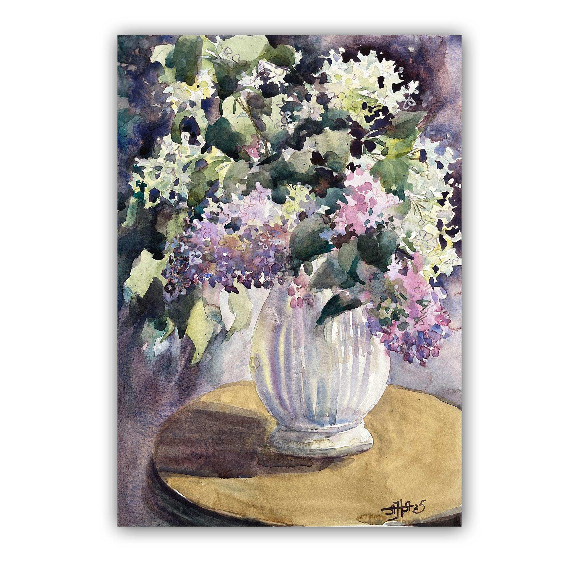 Картина "Сирень в белом кувшине"