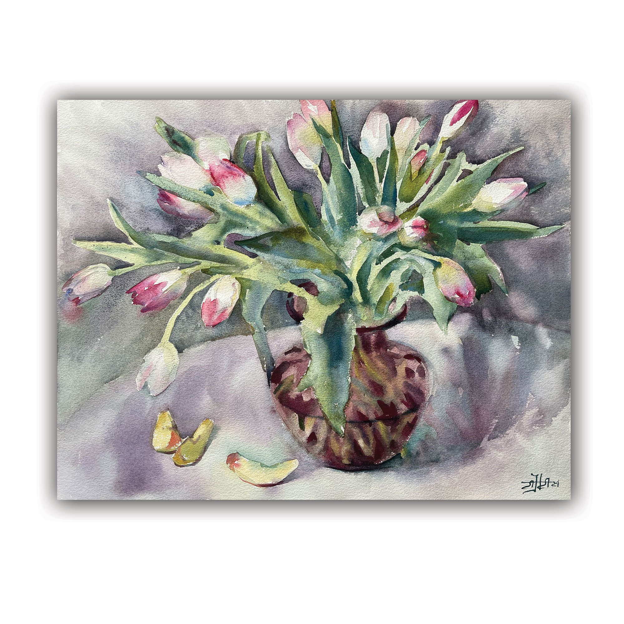 Картина "Утро с тюльпанами"