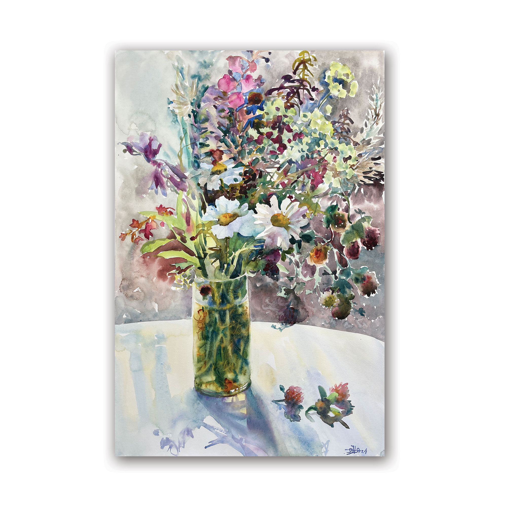 Картина "Букет с ромашками"