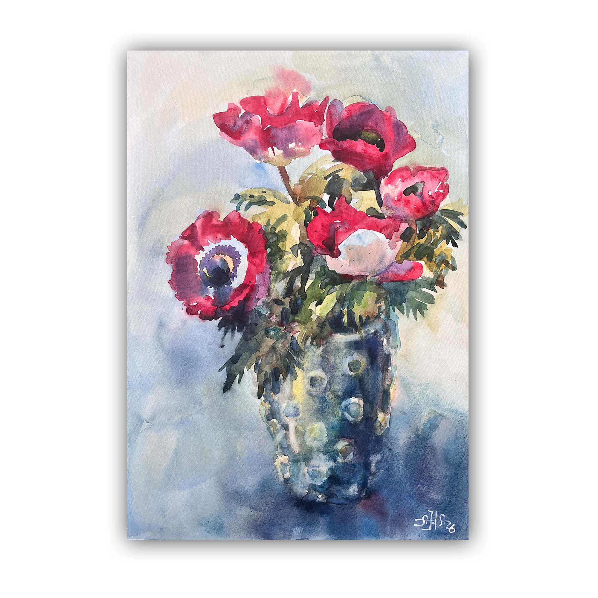 Картина «Маки садовые в вазе»