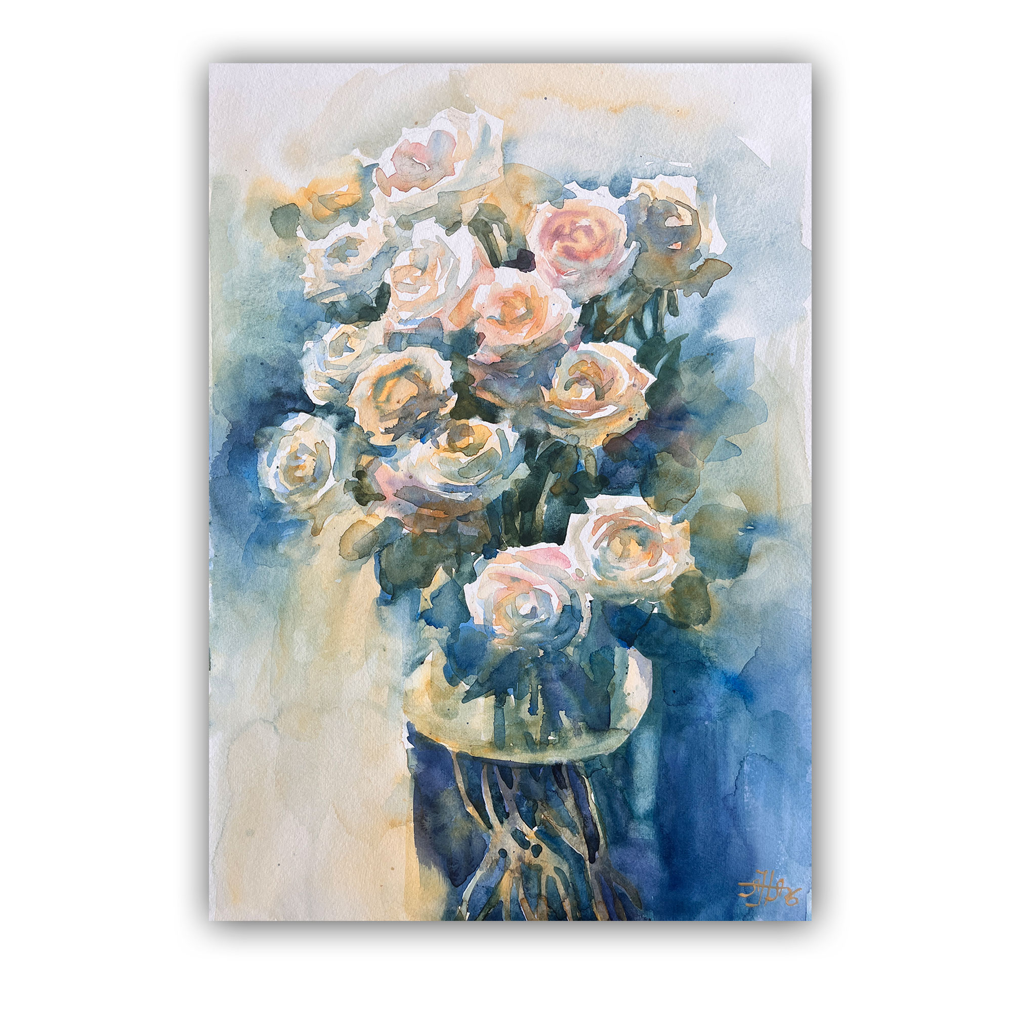 Картина «Розы крем»