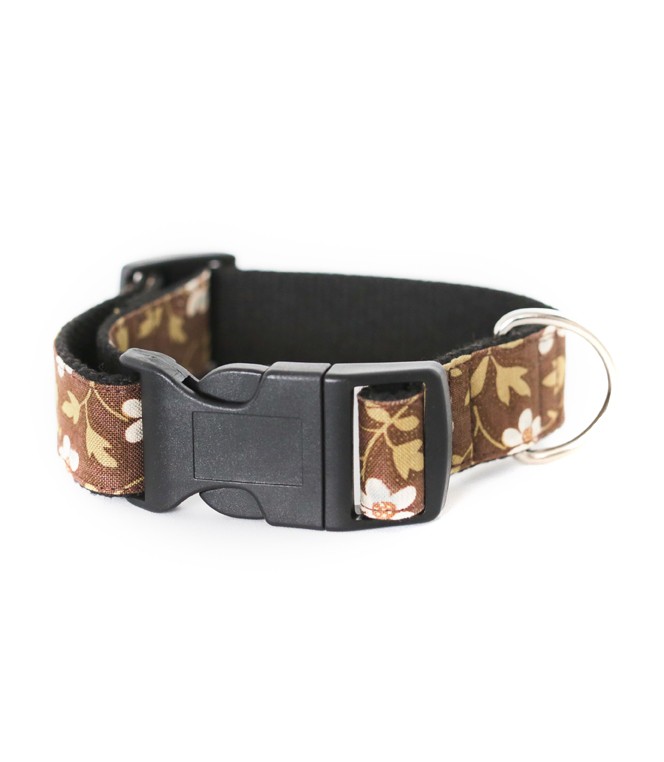 Ошейник для собак Flowers, коричневый