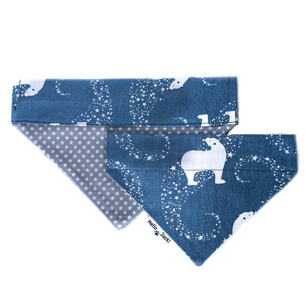 Бандана на ошейник "Мишки на севере"