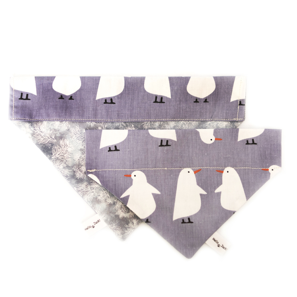 Бандана на ошейник  "Пингвины"