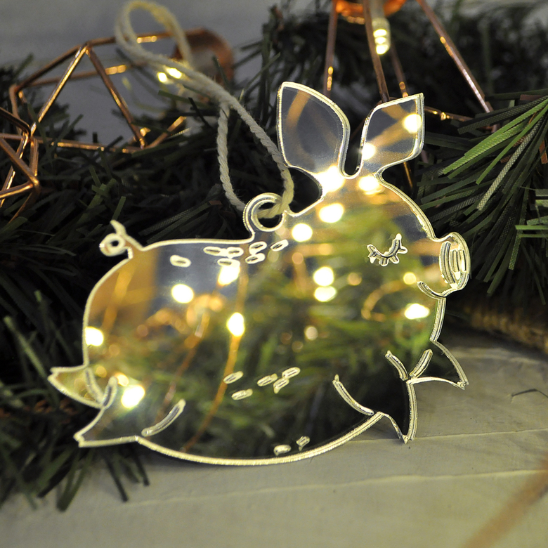 Ёлочная новогодняя игрушка - Символ года 2019 Свинья - купить необычный подарок на Новый год