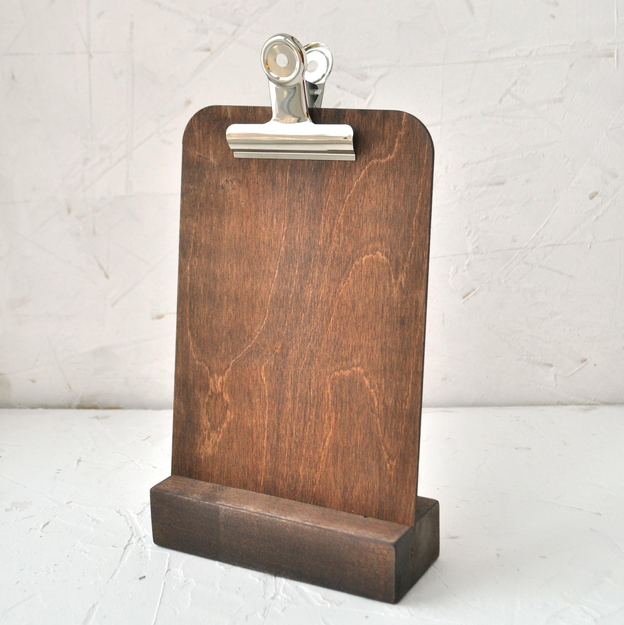 тейбл-тент деревянный планшет с зажимом на подставке купить или заказать с доставкой