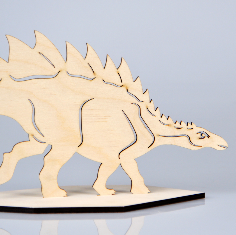 деревянная заготовка для декора - фигурка динозавра стегозавр - заказать купить с доставкой