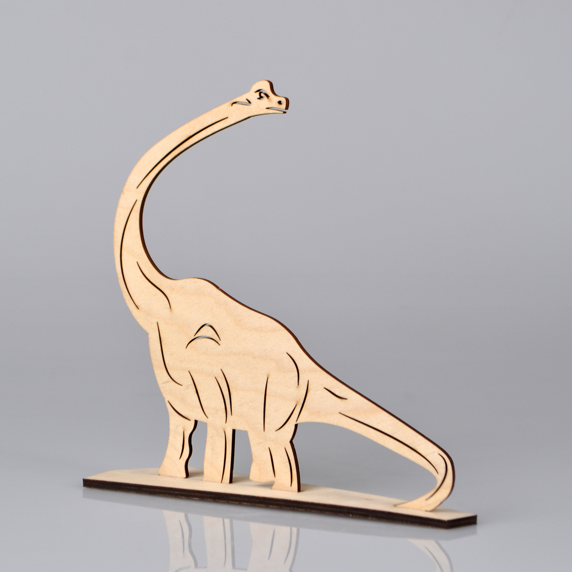 деревянный динозавр заготовка для творчества, деревянный диплодок для раскрашивания, деревянная раскраска, диплодок из дерева стенд для раскрашивания,